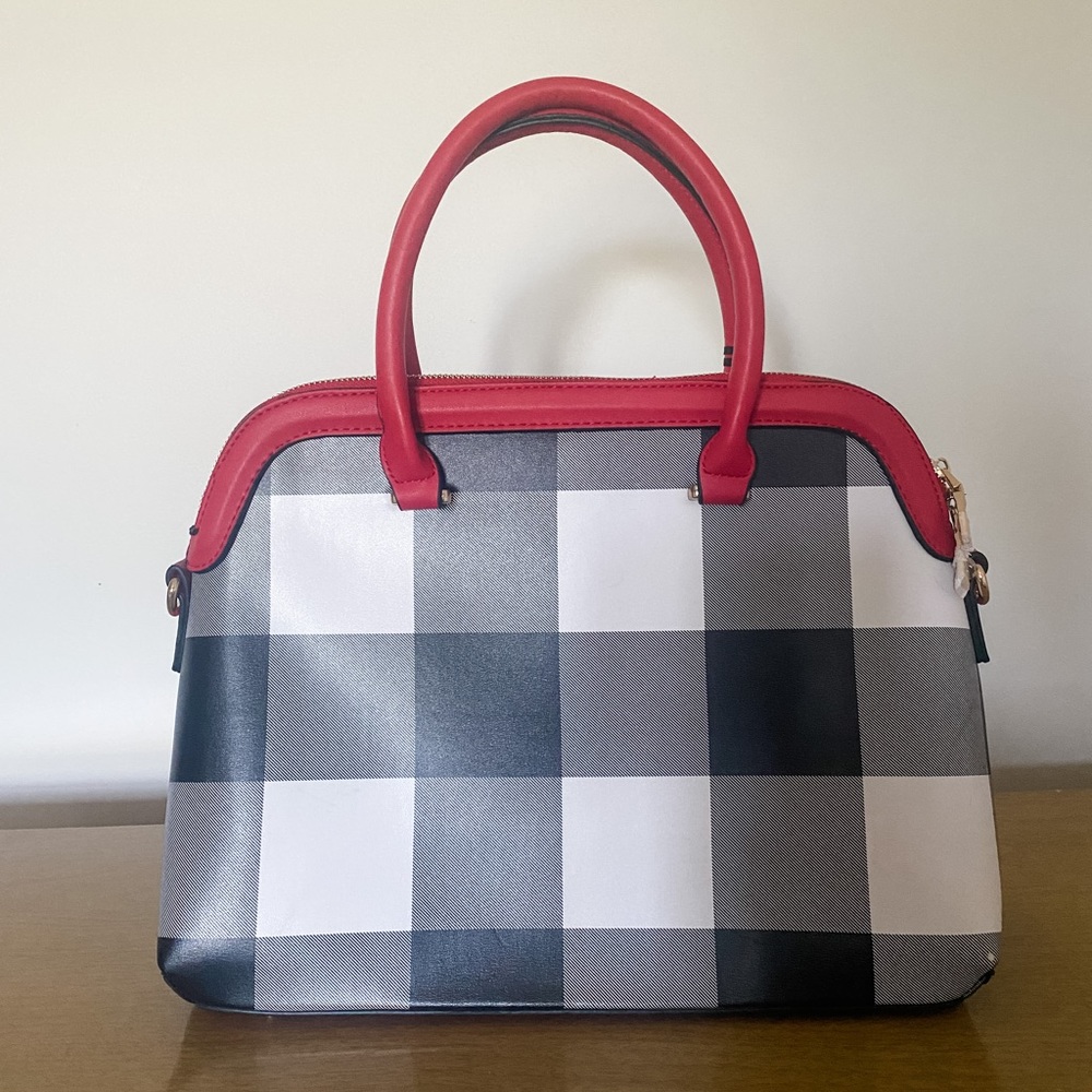 Black & White Plaid Handbag